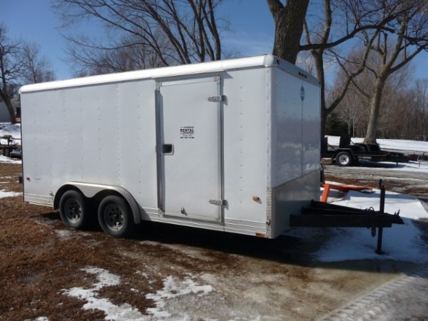 16′ x 8′ Hitch Mount Enclosed Cargo Trailer