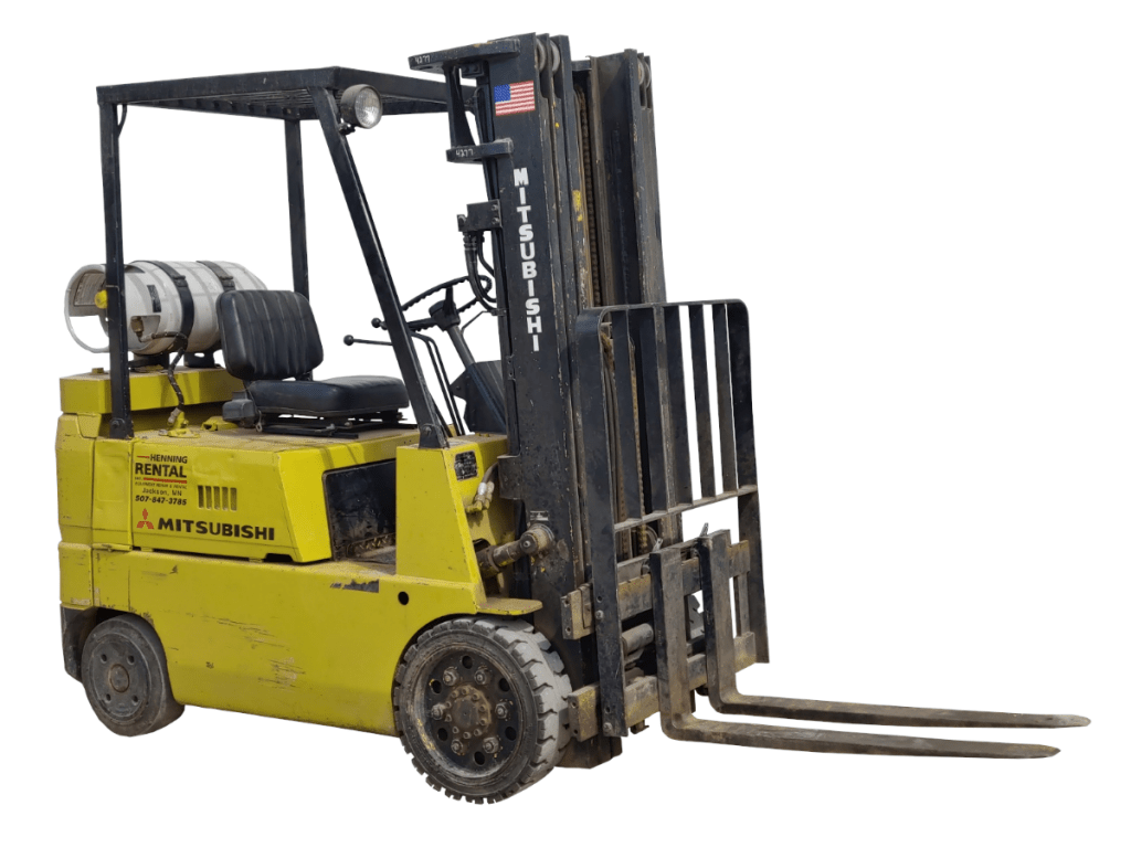 Mitsubishi LP hard surface forklift Henning Rental