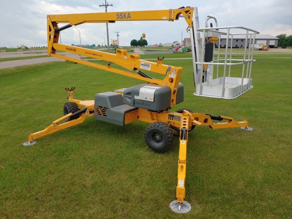 55' Self-Propelled Haulotte 55XA Gas/Electric Boom Lift - Henning Rental