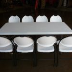 6′ White Banquet Table