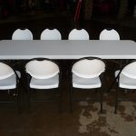 8′ White Banquet Table